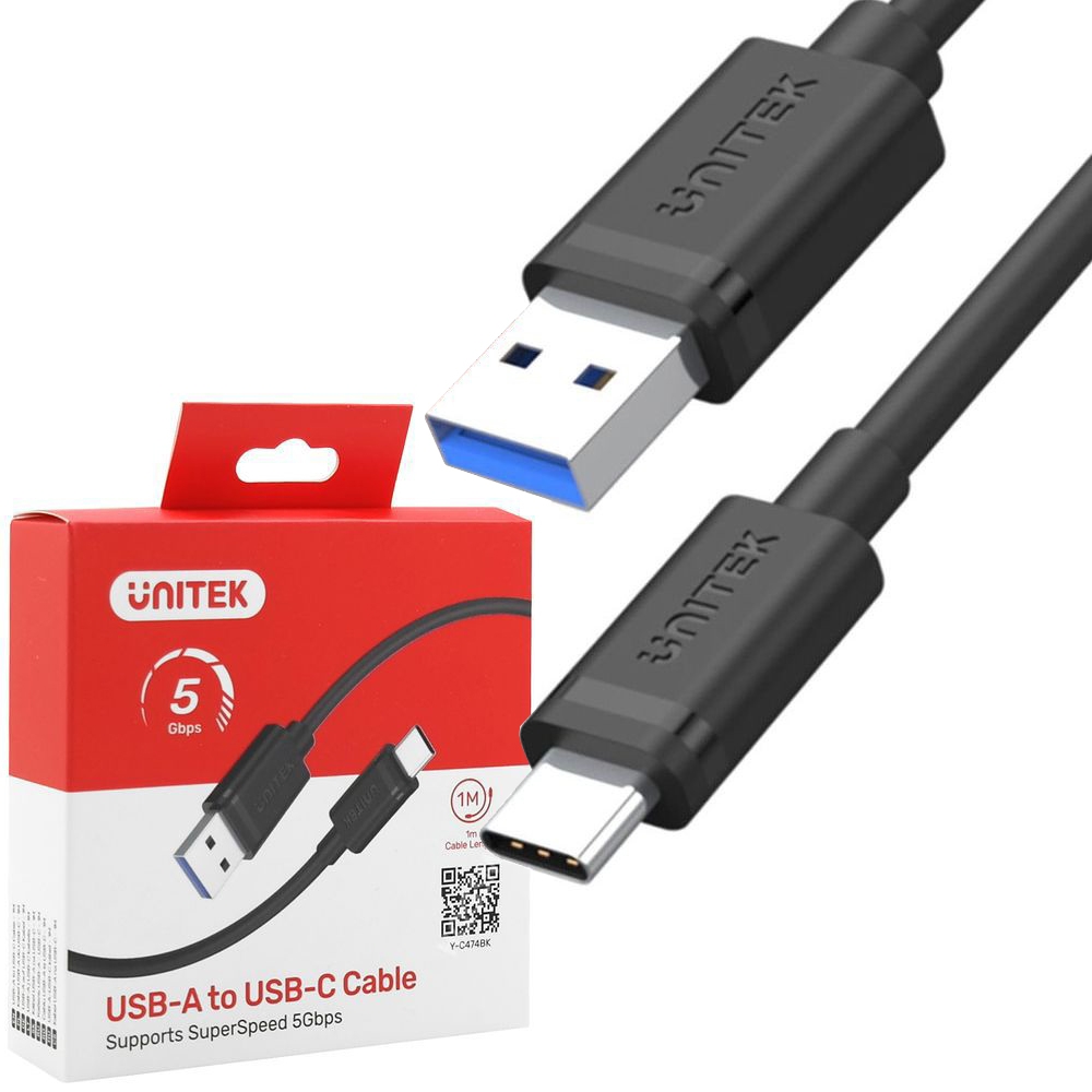 UNITEK | Kabel Fast Charge USB USB-C 3.1 | 5Gb/s | 100cm