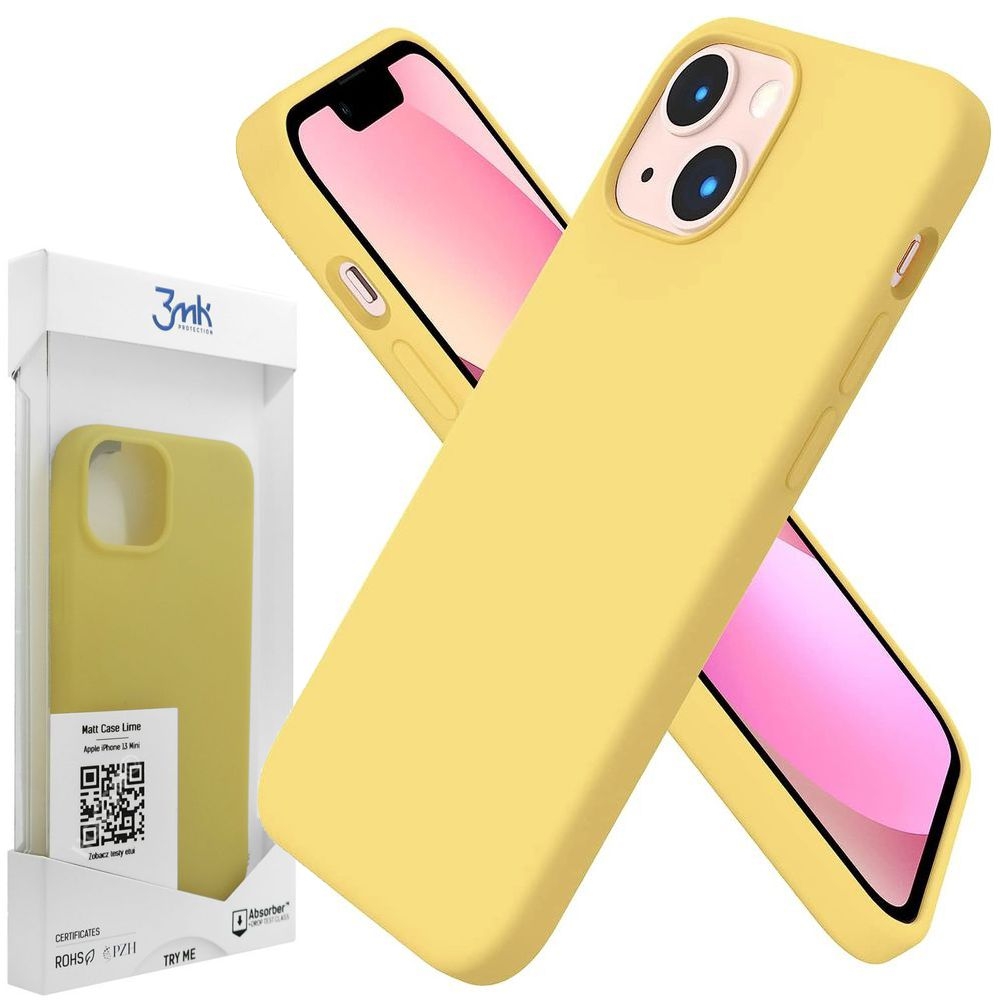 Cienkie Etui 3mk Matt Case | Yellow do Apple iPhone 13 Mini