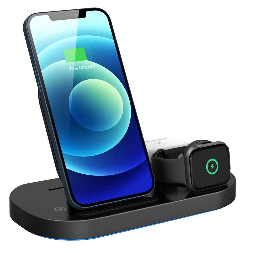 Stacja Smart 3w1 | Składana Indukcyjna Ładowarka Qi 15W | Apple iPhone Watch Airpods