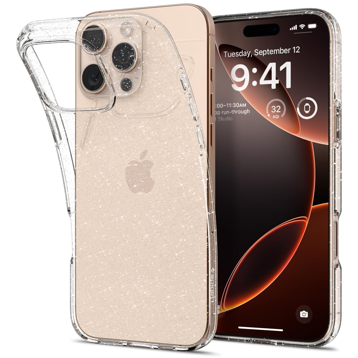 Etui SPIGEN Liquid Crystal Glitter | Crystal Quartz do Apple iPhone 16 Pro |
