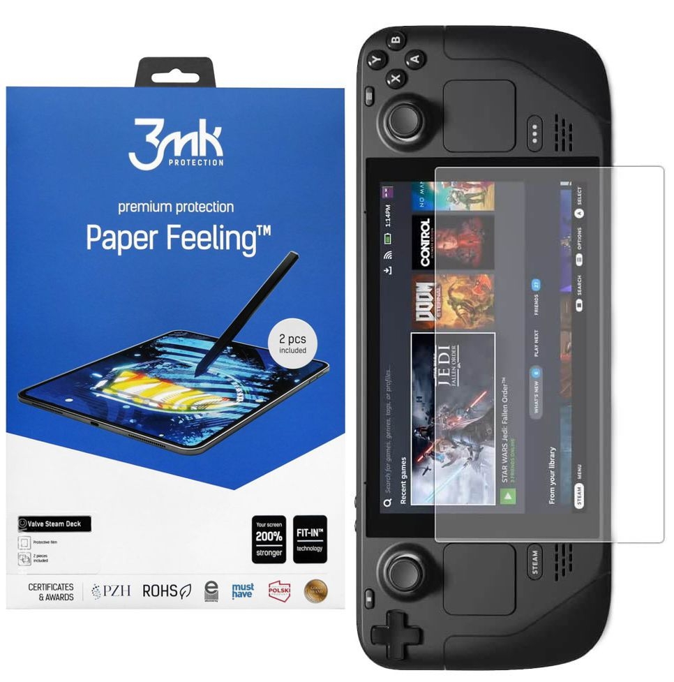 2x 3mk Paper Feeling | Matowa Folia Paper do Steam Deck LCD/OLED