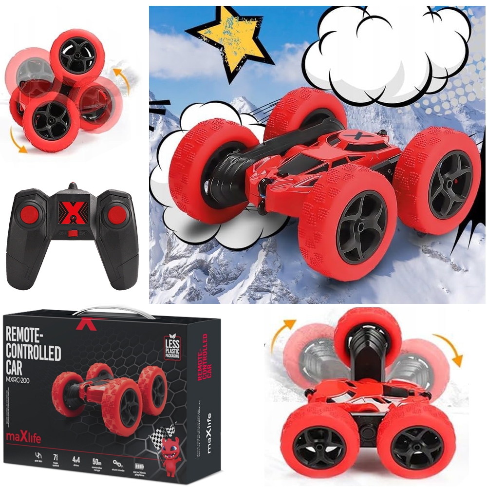 MaXlife | Zdalnie Sterowany Samochód Kaskaderski Wyczynowy 4×4 | Autko na Pilota