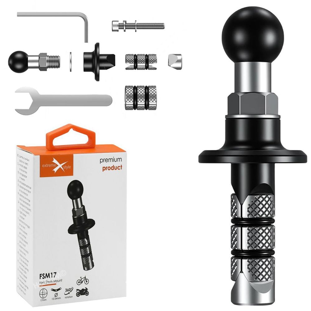 FSM17 | Adapter Mocowania w Główce Ramy | Uchwyt Motocyklowy Kulka 17mm