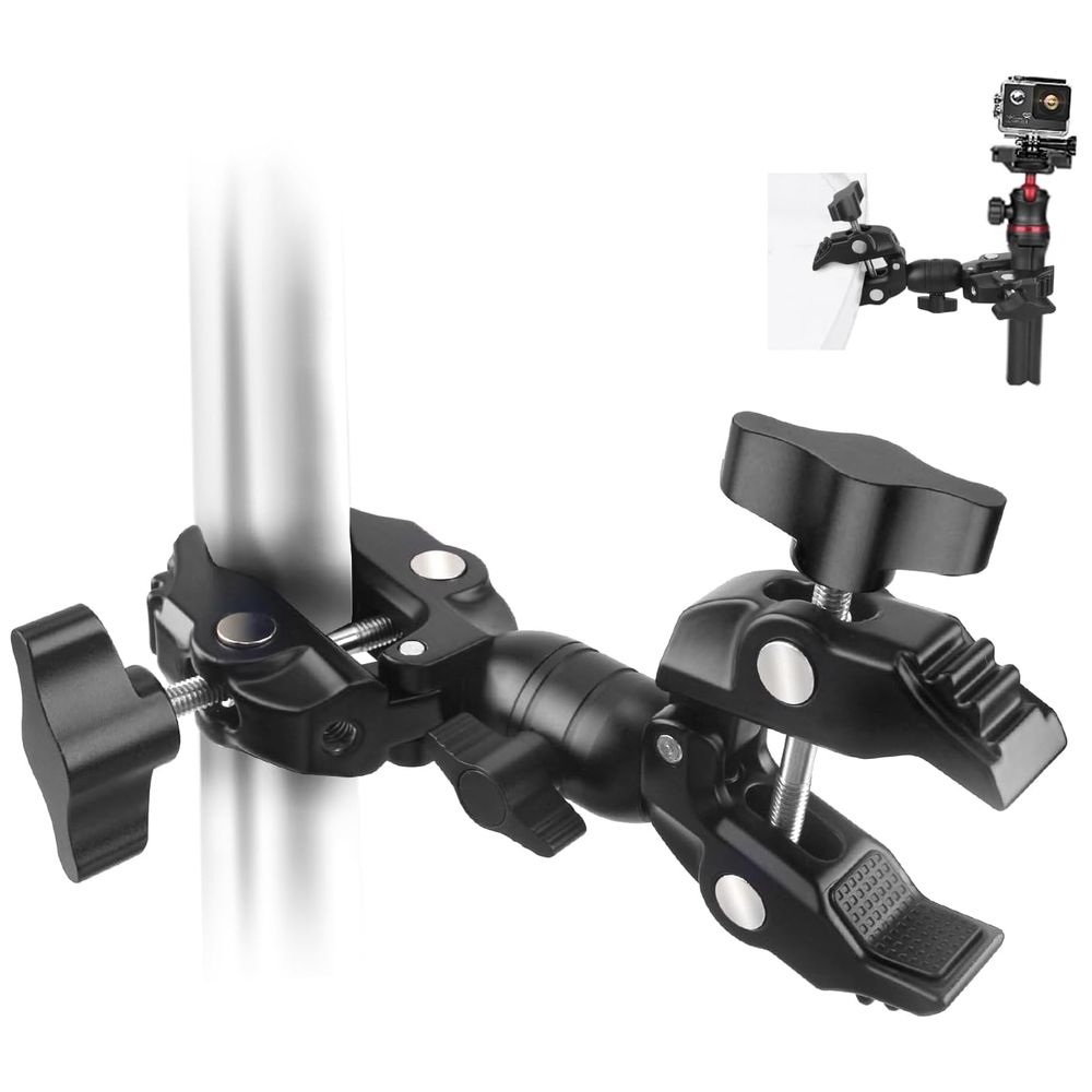 Double Crab Clamp | Podwójny Metalowy Zacisk Studyjny Uchwyt Uniwersalny | 1/4″