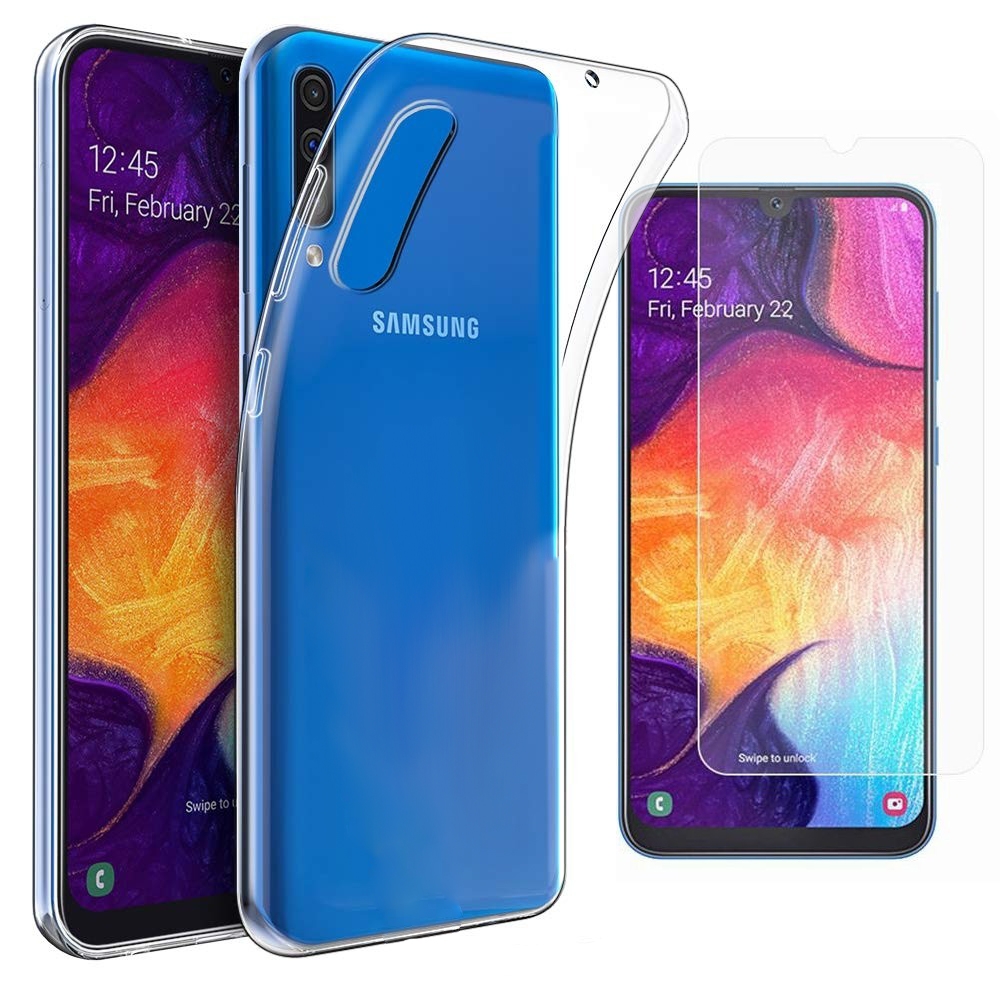 Samsung Galaxy A50 / A30s | Cienkie Etui Feather Case 0.3mm | Bezbarwne + SZKŁO