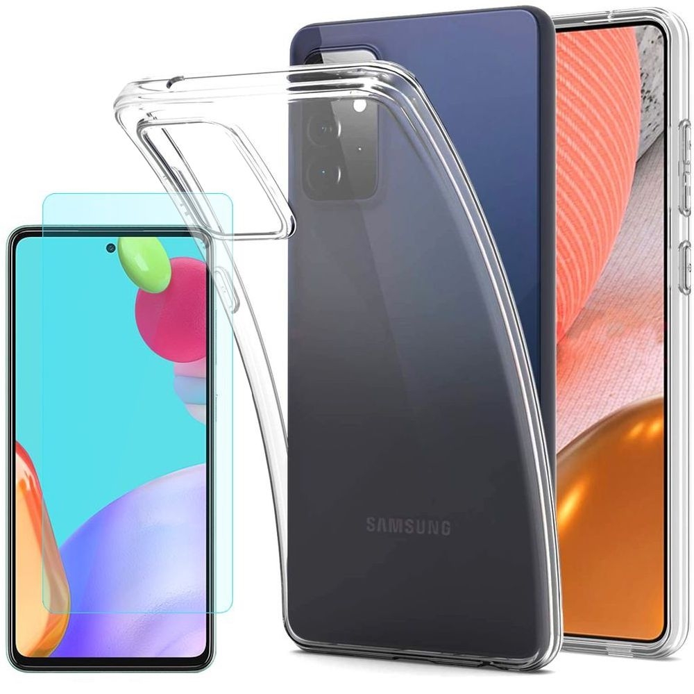 Cienkie Etui Air Case 0.5mm | Bezbarwne + SZKŁO do Samsung Galaxy A72