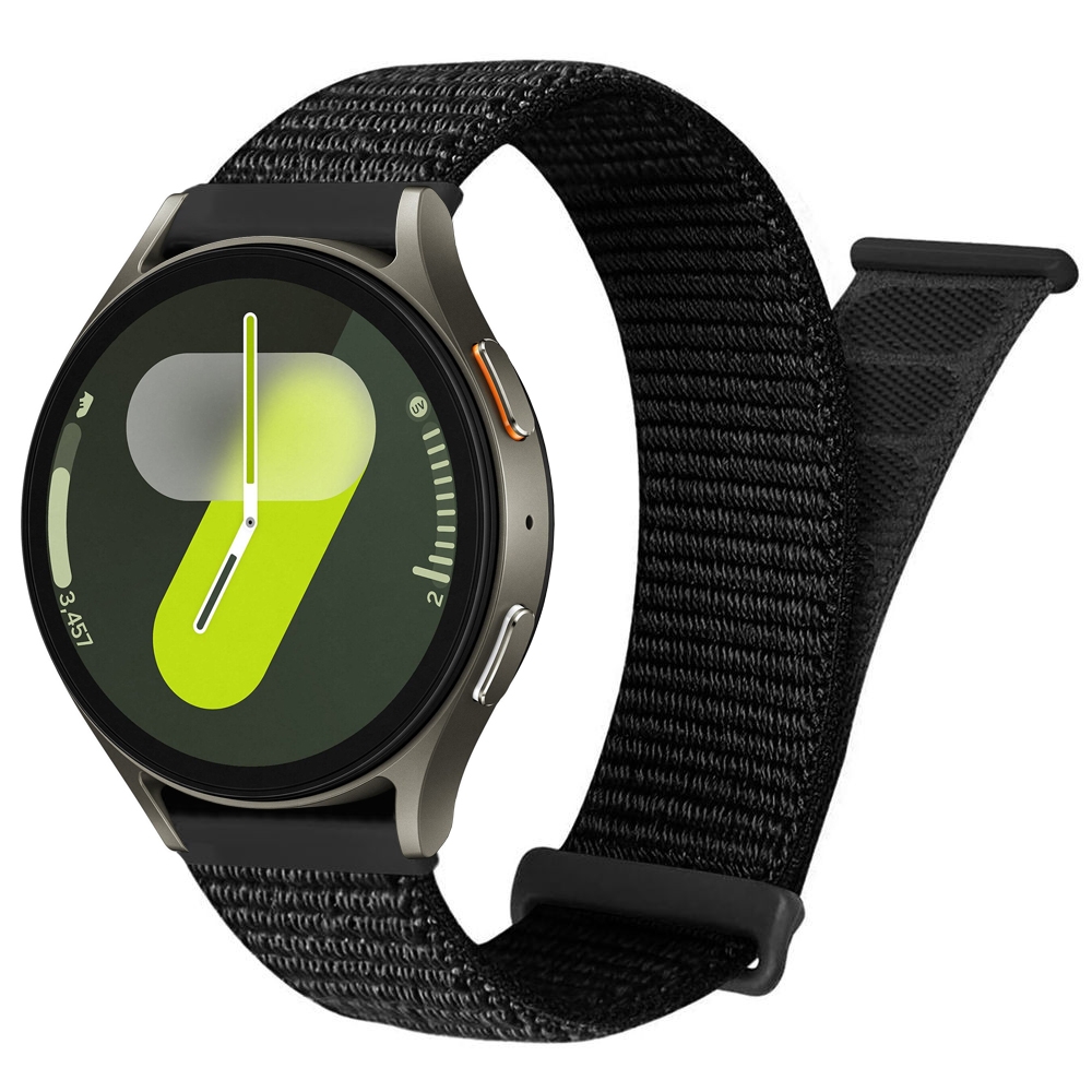 Sportowa Opaska Pasek NYLON | Black do Samsung Galaxy Watch 7 / LTE