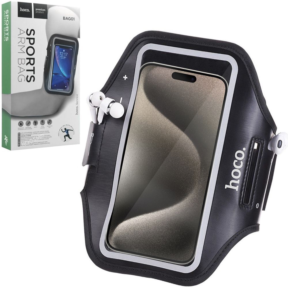 Hoco Sport Running Armband | Sportowe Etui na Ramię | 6.9&#8243; | Czarne