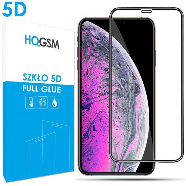 Apple iPhone Xs Max | Szkło Hartowane 5D | CAŁY EKRAN