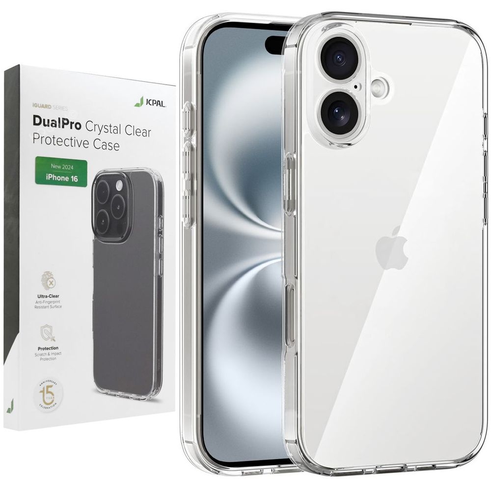 Etui JCPAL DualPro Case | Crystal Clear do Apple iPhone 16 |