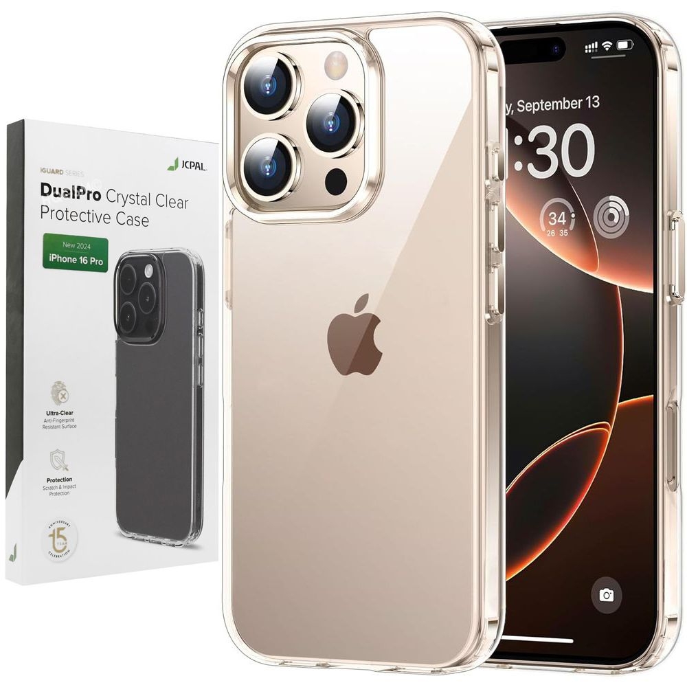 Etui JCPAL DualPro Case | Crystal Clear do Apple iPhone 16 Pro |