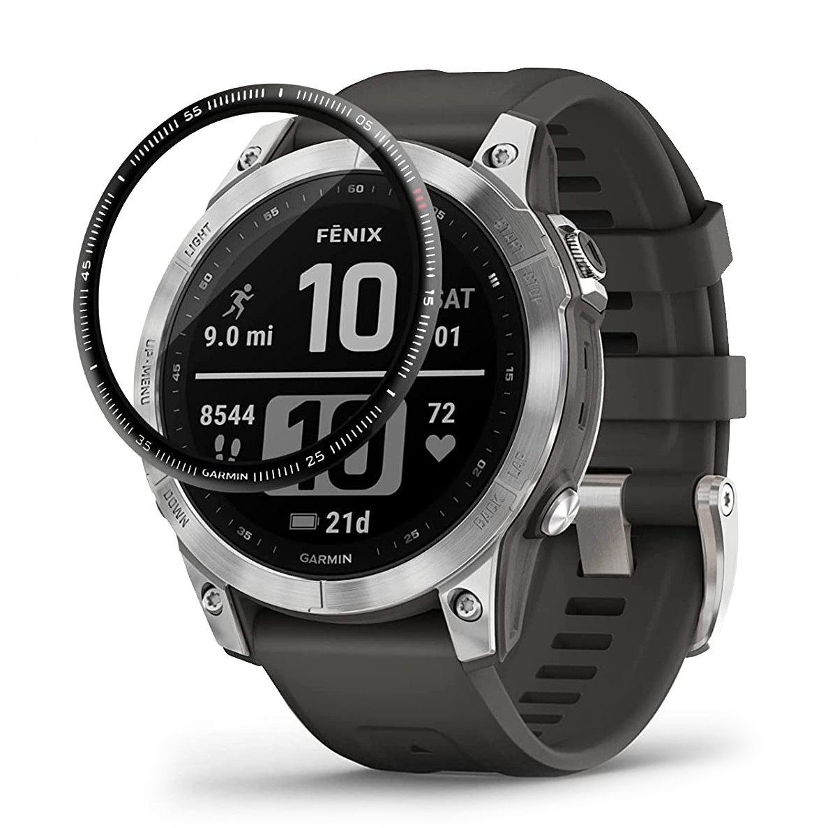 Szkło Hybrydowe | FULL COVER | Black do Garmin Fenix 7