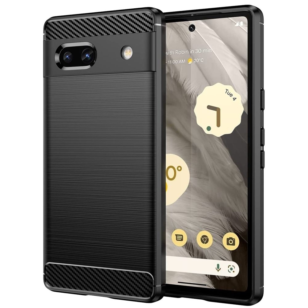 Etui CARBON Soft Case | Coal Black do Google Pixel 7a