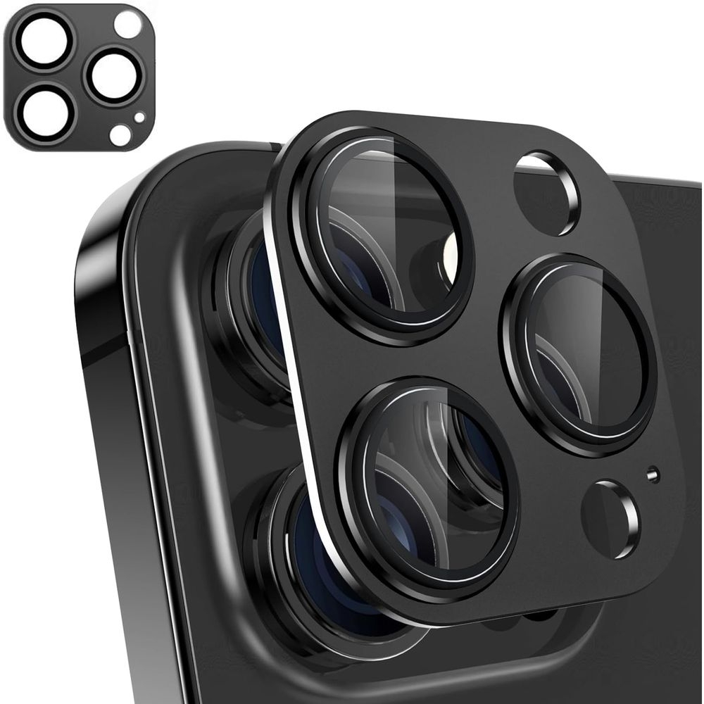 CamRing Alu | Szkło na Aparat Nakładka  | Black do Apple iPhone 15 Pro / Pro Max