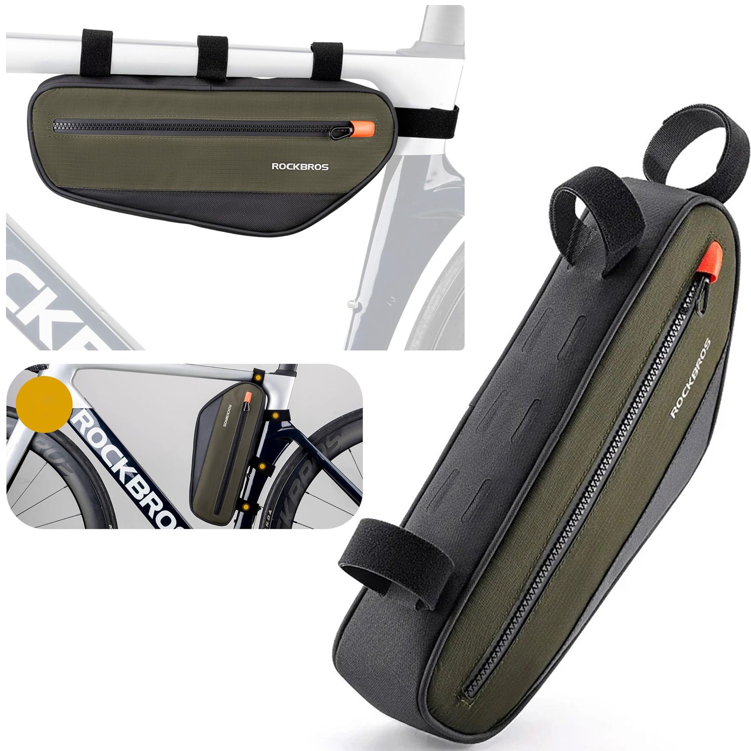 Rockbros | Wodoodporna Wąska Sakwa Rowerowa Torba pod Ramę | 1.7l