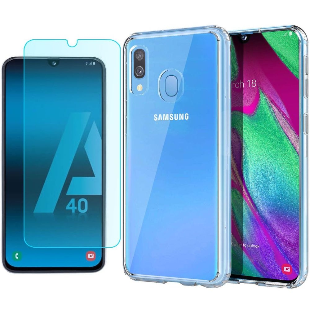 Samsung Galaxy A40 | Etui Air PRO Case 2mm | Bezbarwne + SZKŁO