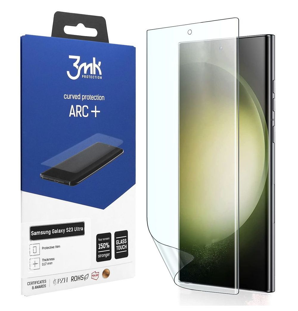 3mk Curved Protection ARC+ | Folia na Cały Ekran do Samsung Galaxy S23 Ultra