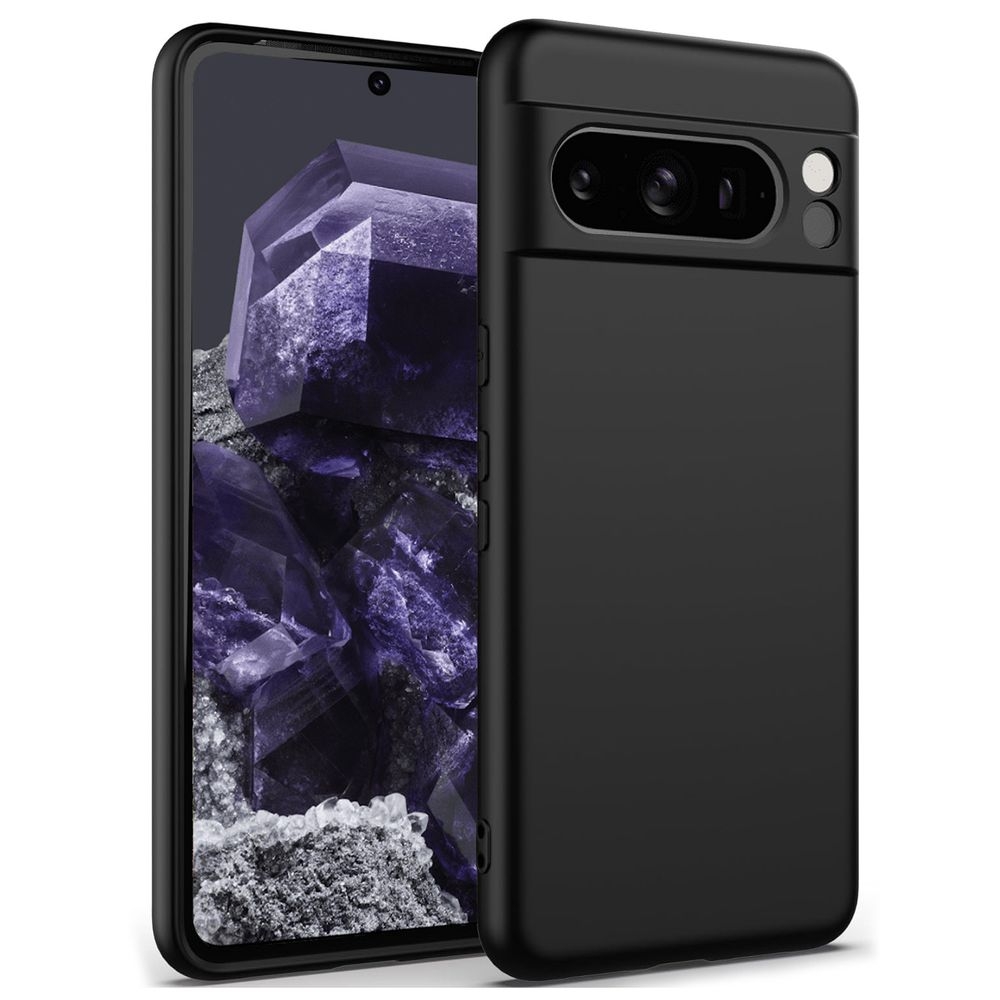 Cienkie Etui Matt Silicone Case | Czarne do Google Pixel 8 Pro