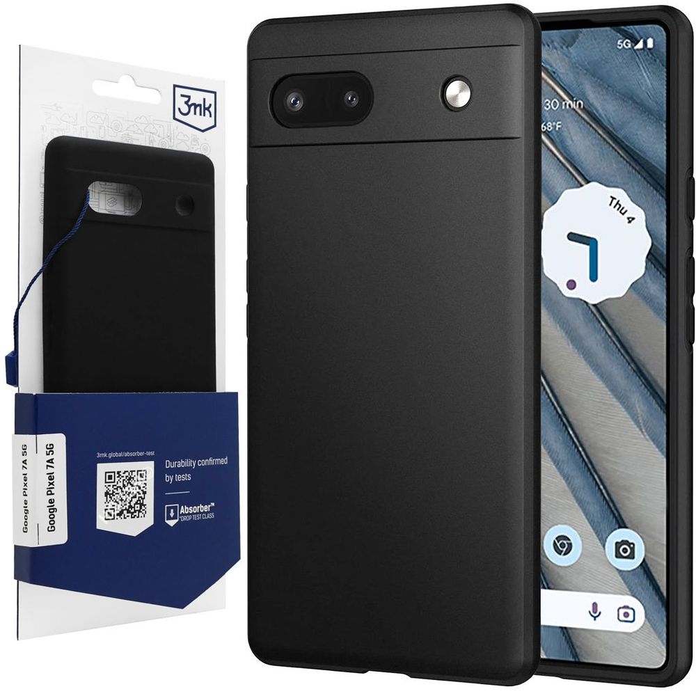 Cienkie Etui 3mk Matt Case | Black do Google Pixel 7a