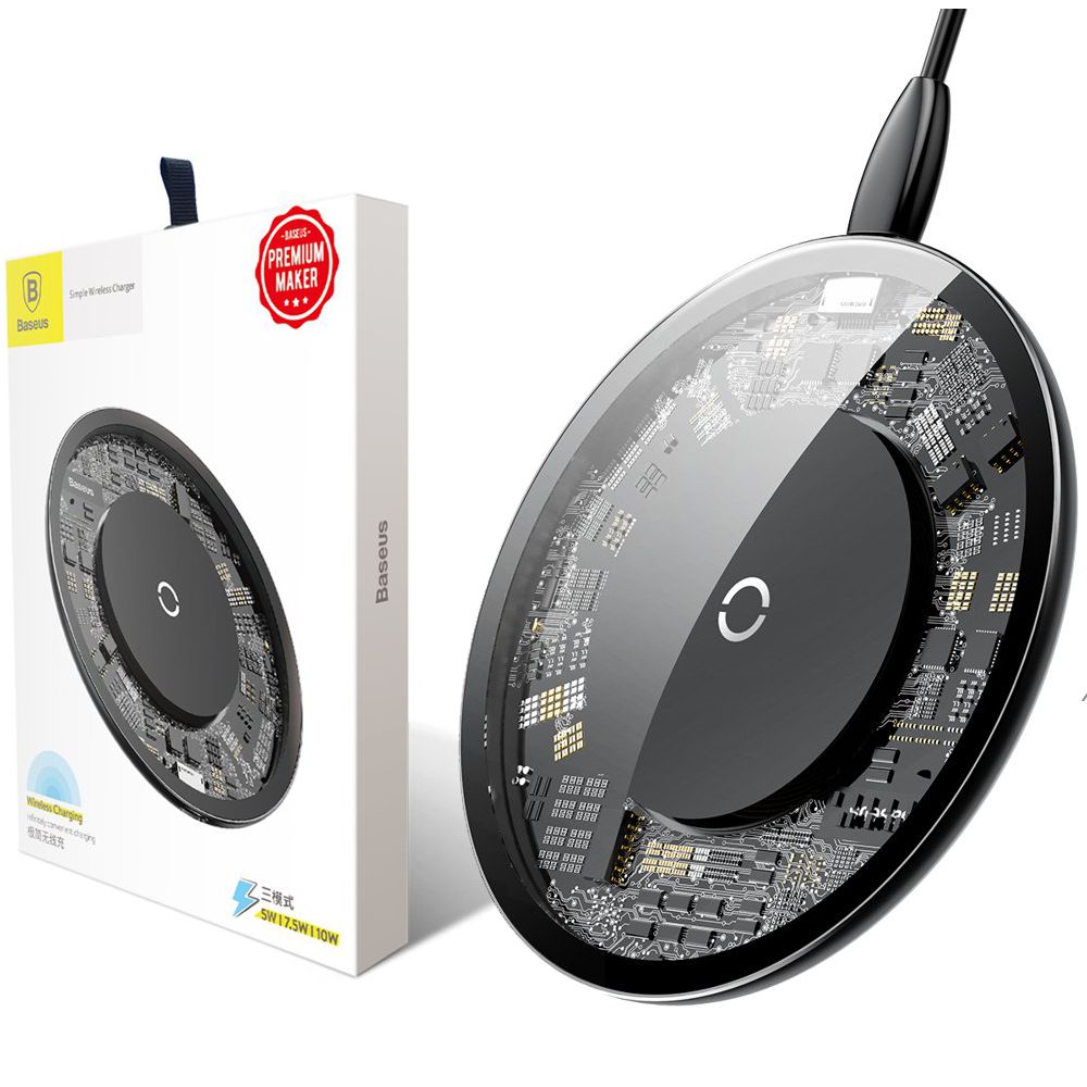 Baseus Simple | Szybka Ładowarka Indukcyjna Qi Lightning 10W