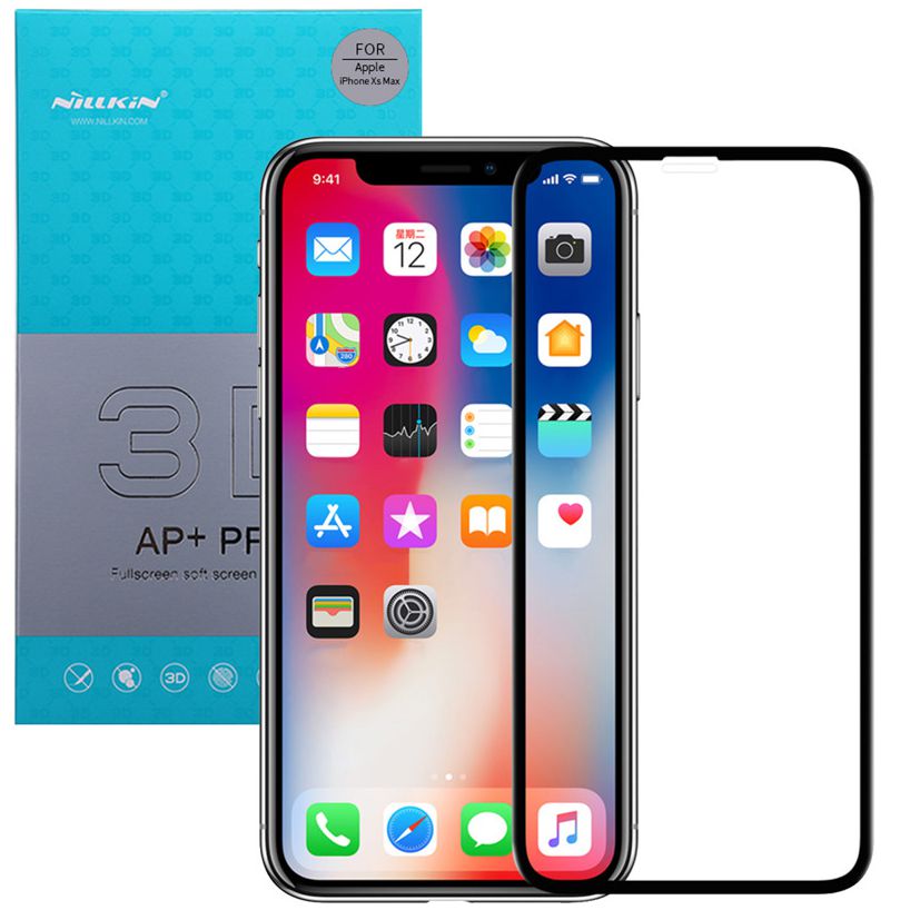 Apple iPhone Xs Max | Szkło NILLKIN 3D | Klej CAŁY