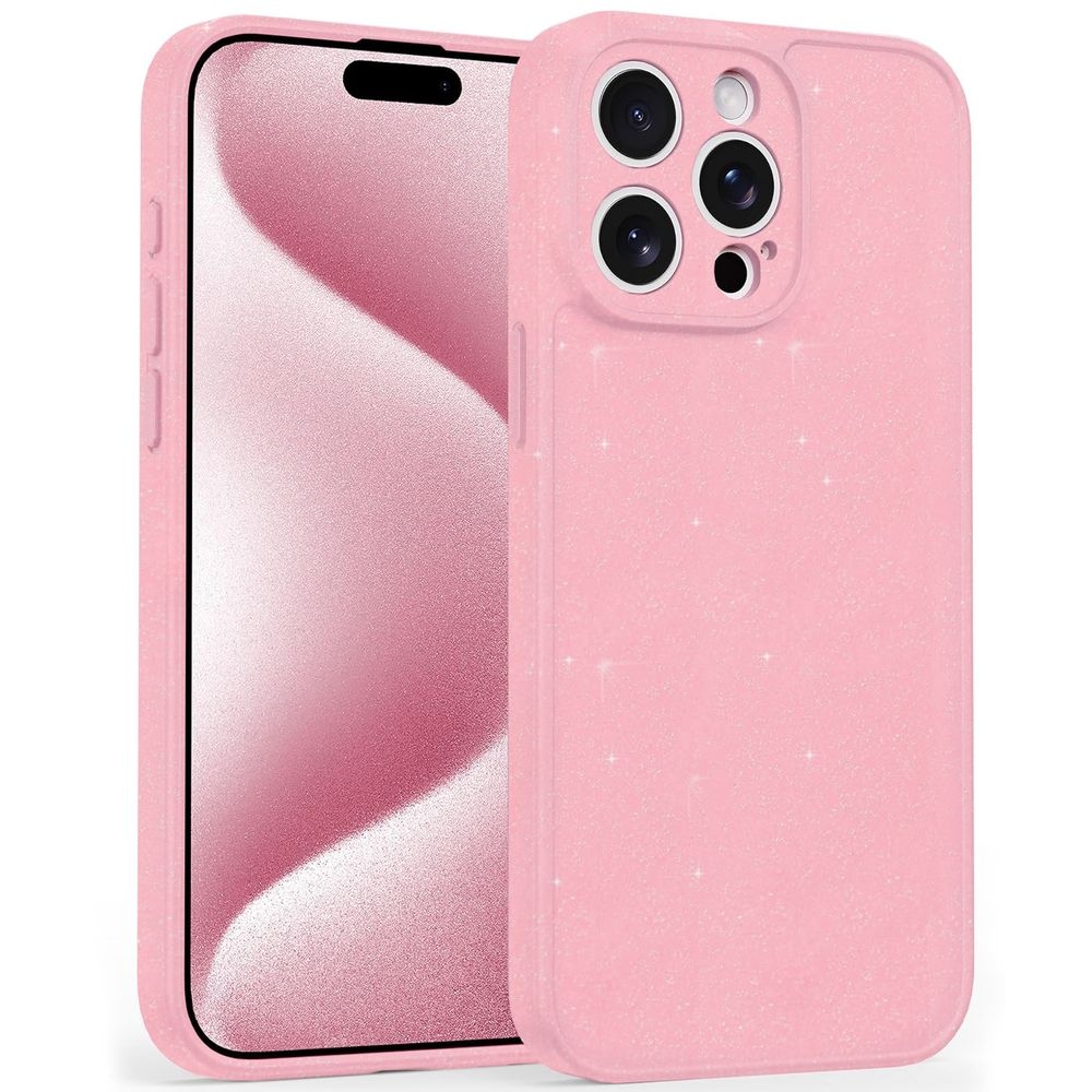 Mocne Etui Air Case PRO 2mm | Glitter Pink do Apple iPhone 15 Pro