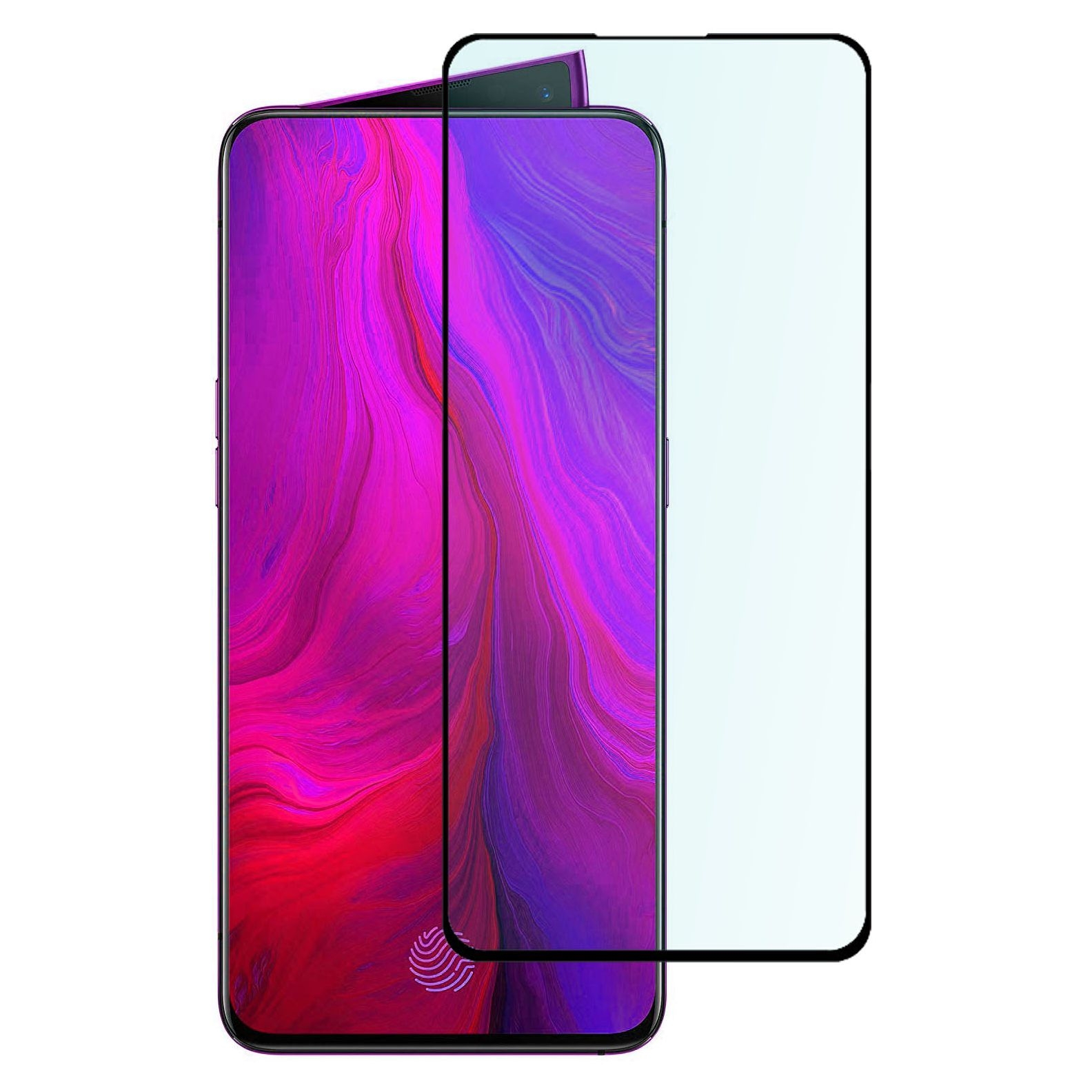 Oppo Reno | Szkło Hartowane 5D | FULL COVER | Full Glue