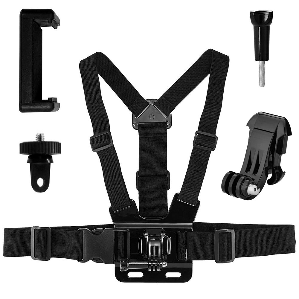 Chest Strap Mount | Szelki do Kamerki GoPro SJCAM +  Mocowanie Gwint 1/4&#8243; Głowica do Telefonu