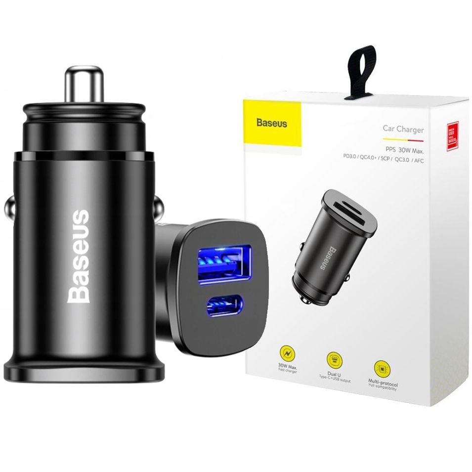 Baseus | Ładowarka Samochodowa USB USB-C QC 4.0 Power Delivery