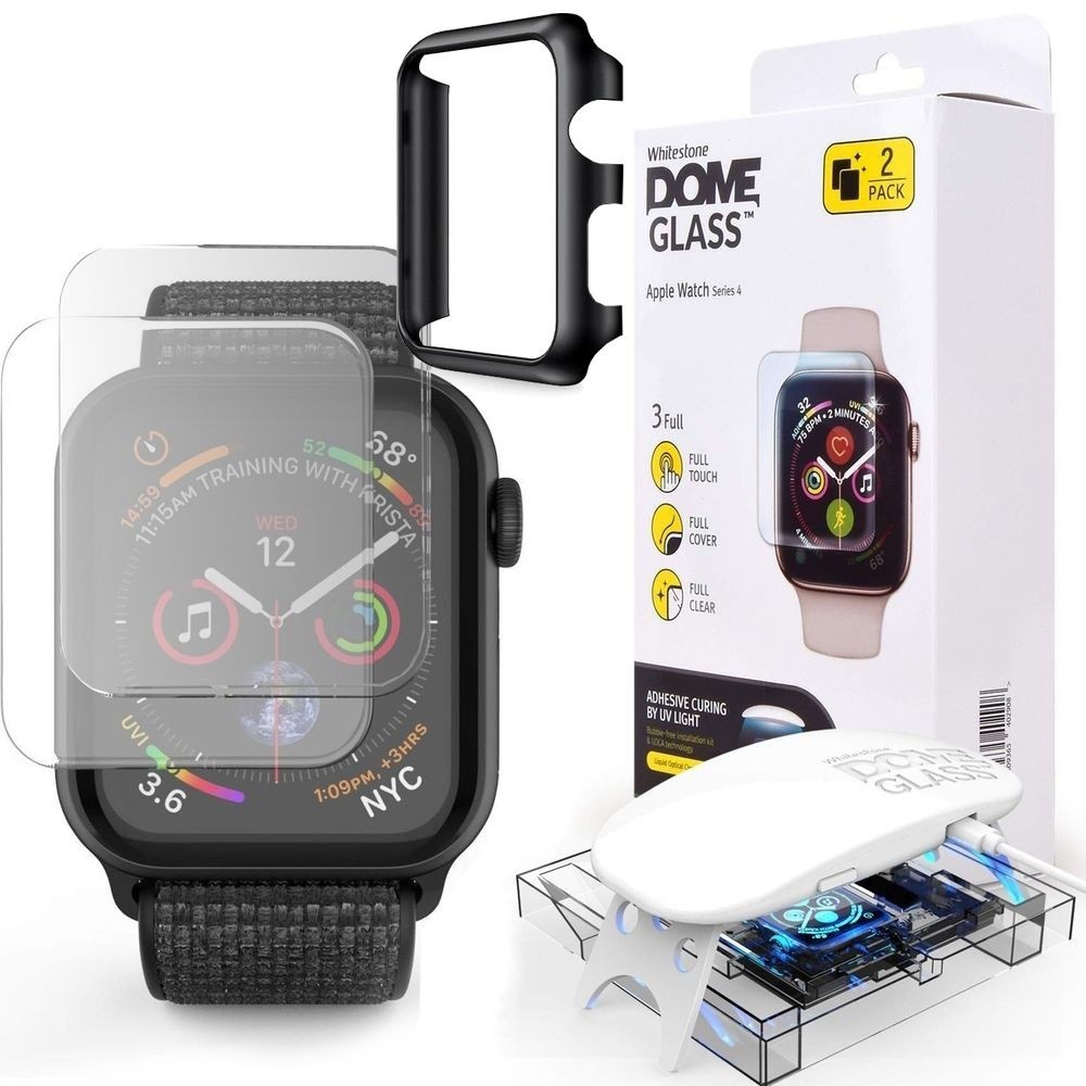 do Apple Watch 4/5/6/SE 40mm | Szkło Hartowane UV | DOME GLASS 2szt + ETUI