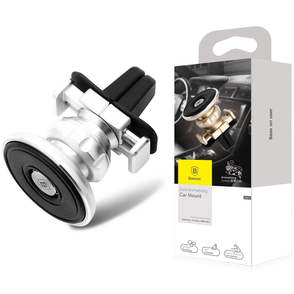 Magnetyczny Uchwyt Zapachowy BASEUS Gold Aromatizing 2w1