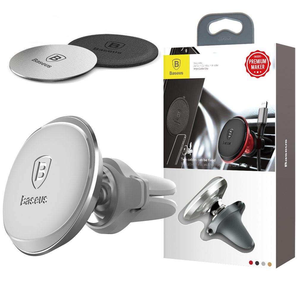 Baseus Magnetic Air | Magnetyczny Uchwyt na Kratkę z Mocowaniem Kabli