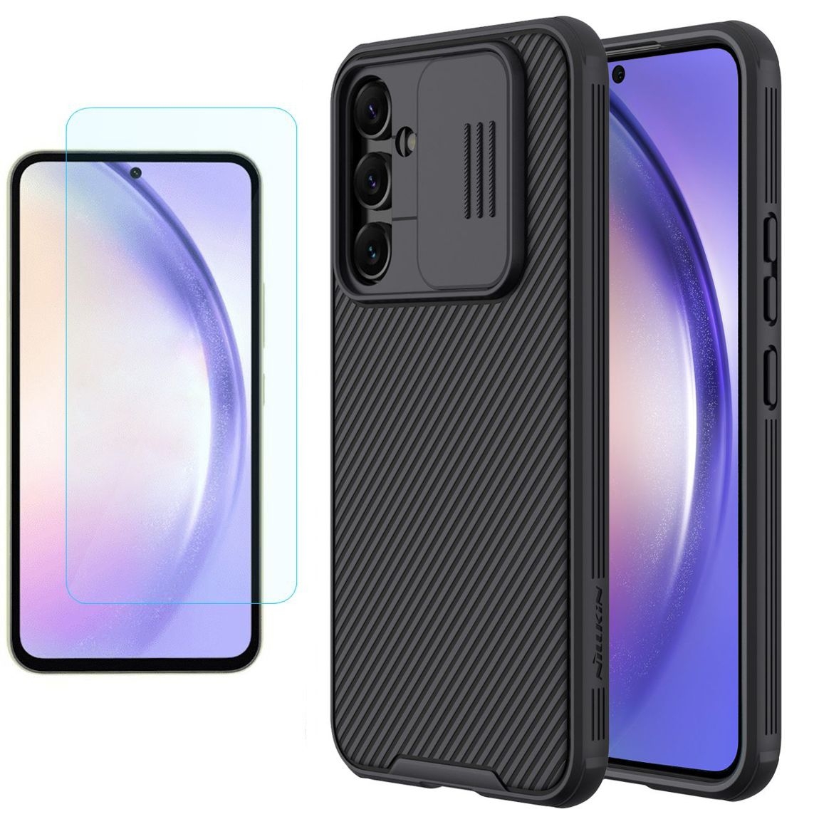 Etui NILLKIN CamShield | Czarne + SZKŁO do Samsung Galaxy A54 5G