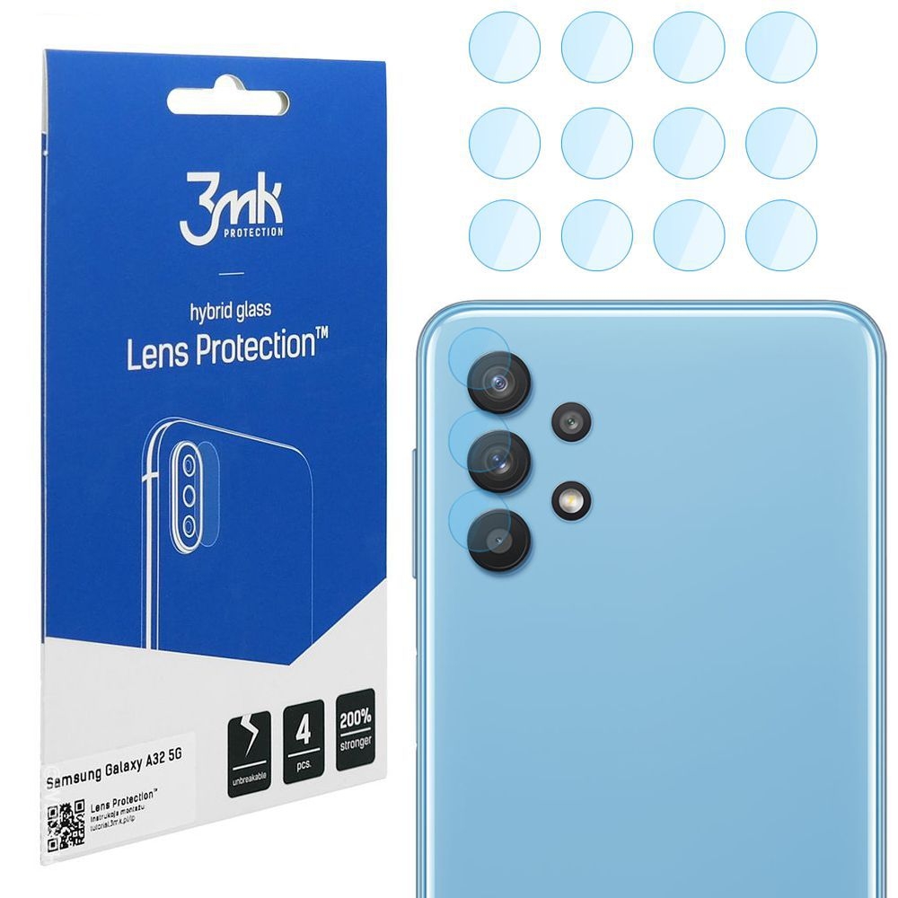 3mk Lens Protection | Szkło Ochronne na Obiektyw Aparat | 12szt do Samsung Galaxy A32 5G