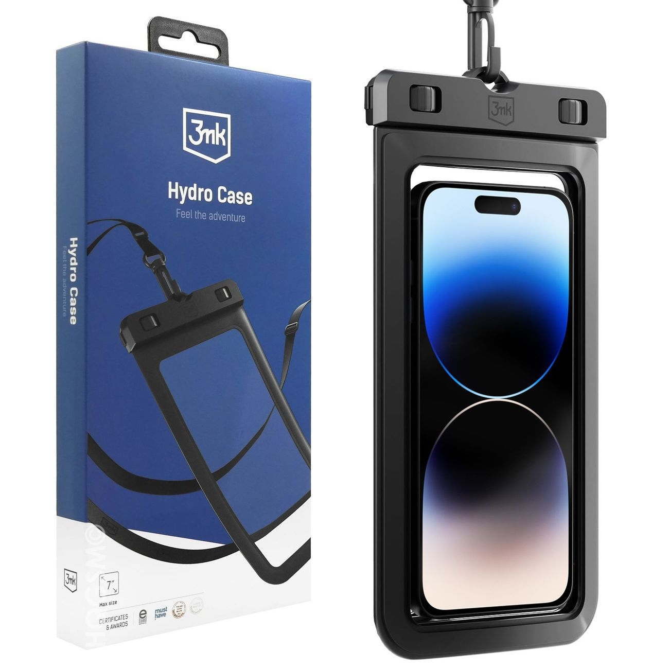 3mk Hydro Case | Wodoszczelne Etui IPX8 | do 7&#8243; | Czarne