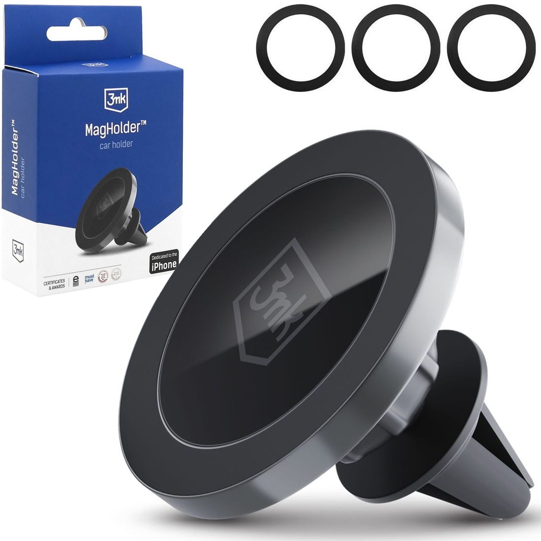 3mk Magnet Power | Mini Magnetyczny Uchwyt Samochodowy do Kratki
