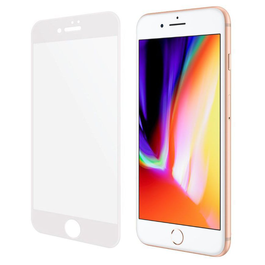 Apple iPhone 7/8 Plus | Szkło 5D na Cały Ekran EDGE to EDGE | Białe