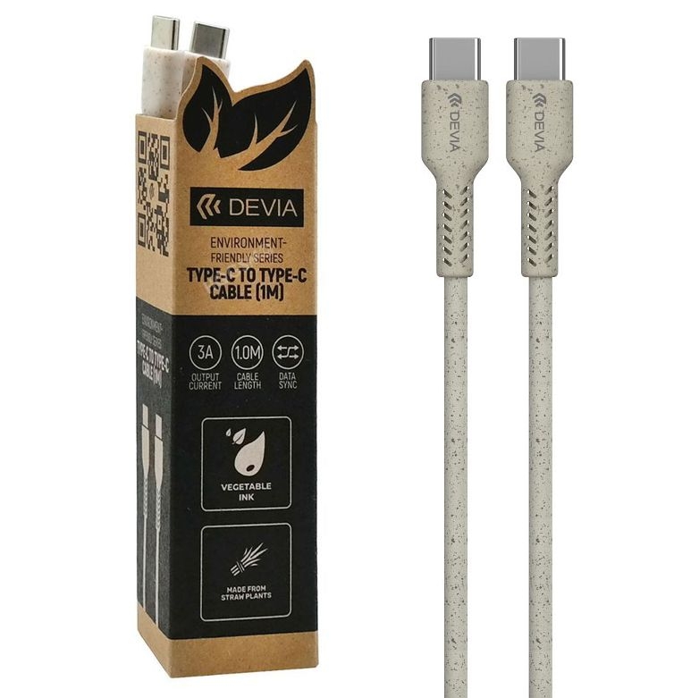 Devia Plant Straw | Kabel USB-C na USB-C | 100cm