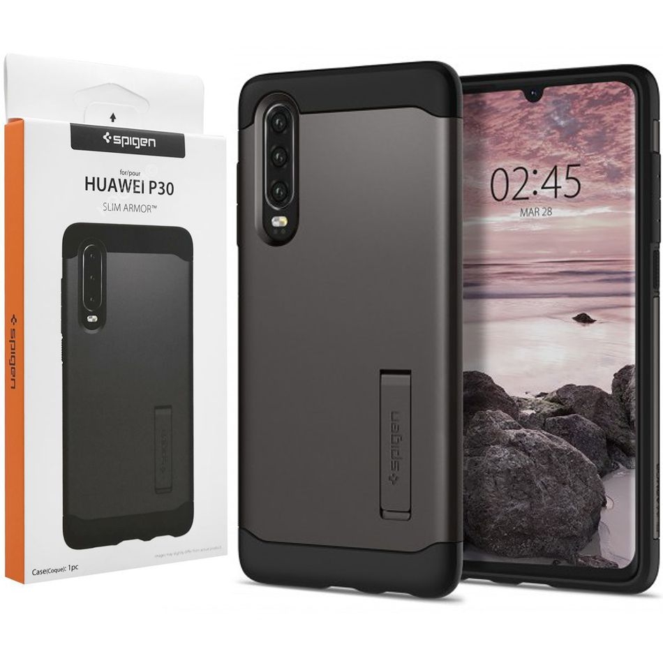 Etui SPIGEN Slim Armor | Gunmetal do Huawei P30