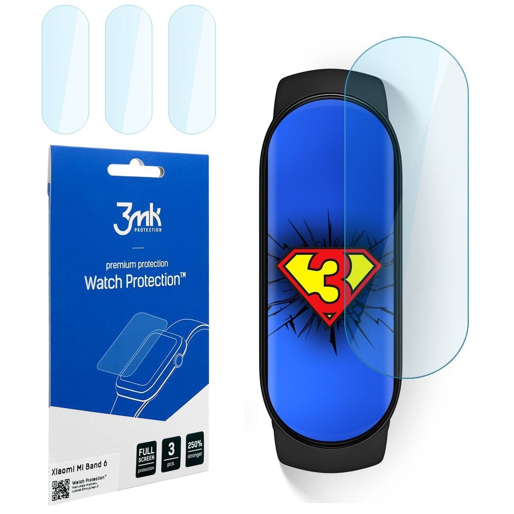 Folia Hybrydowa 3mk Watch Protection | 3 sztuki do Xiaomi Mi Band 6