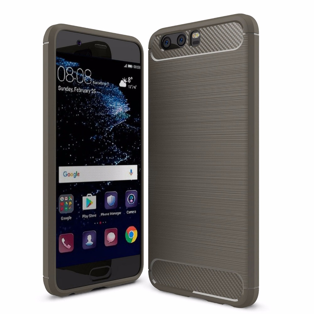 Huawei P10 | Etui CARBON Soft Case | Industrial Gray