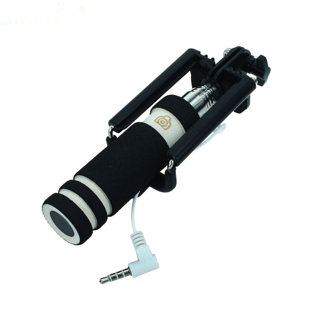 Mini Selfie Stick z Kablem Jack Audio | Czarny