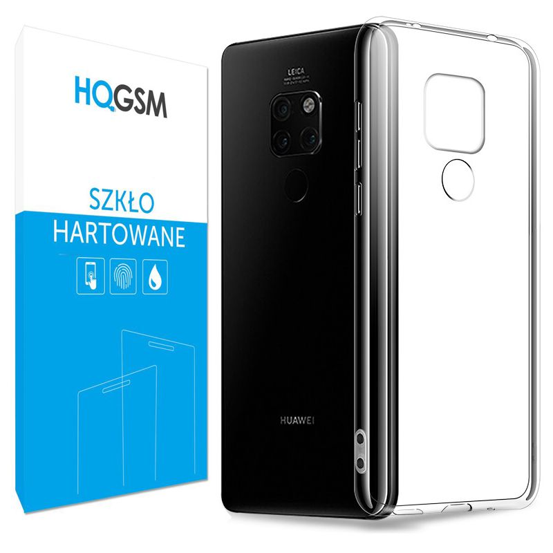 Huawei Mate 20 | Cienkie Etui Feather Case | Bezbarwne + SZKŁO