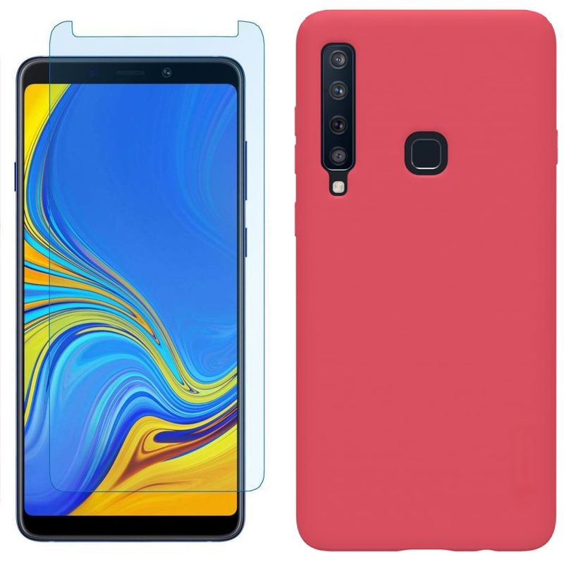 Samsung Galaxy A9 2018 | Etui Silicone Case SOFT | Red + SZKŁO