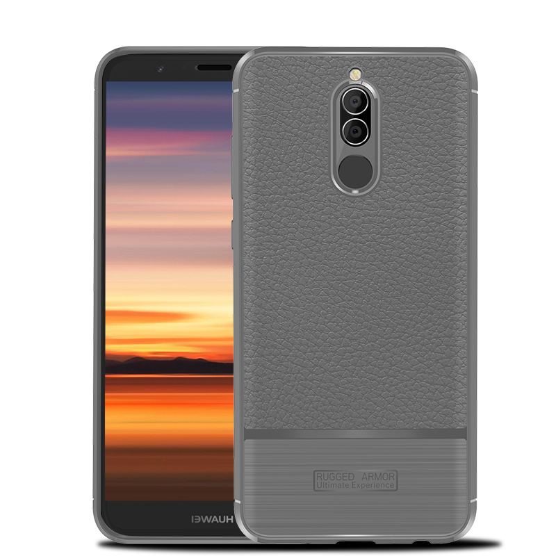 Huawei Mate 10 Lite | Etui Soft Case Leather RUGGED | Metal Grey