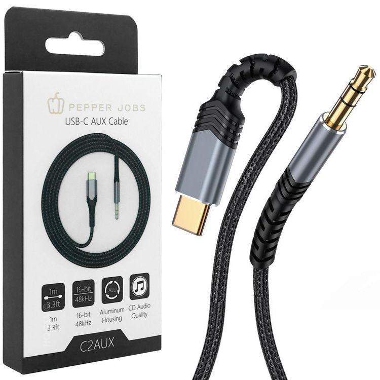Pepper Jobs | Kabel Audio USB-C na AUX jack 3.5mm