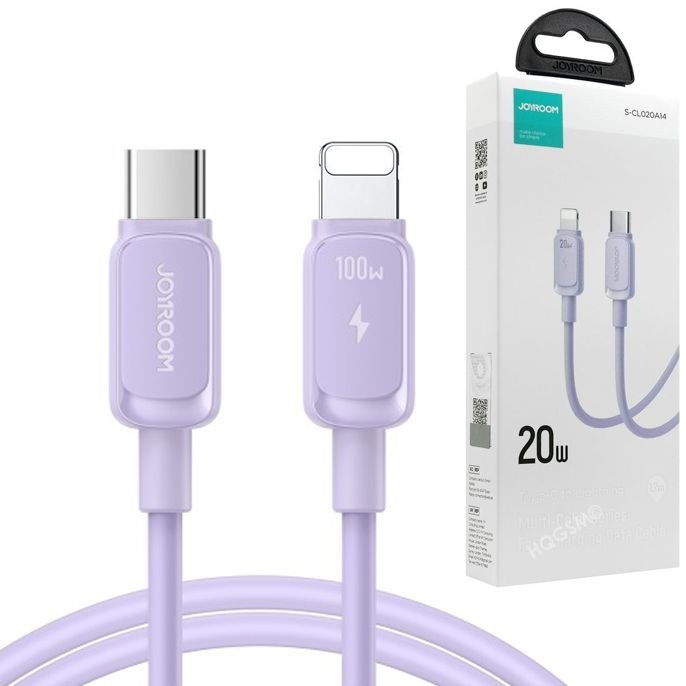 Joyroom | Szybki Kabel USB-C Apple Lightning PD 20W | 120cm | Fioletowy