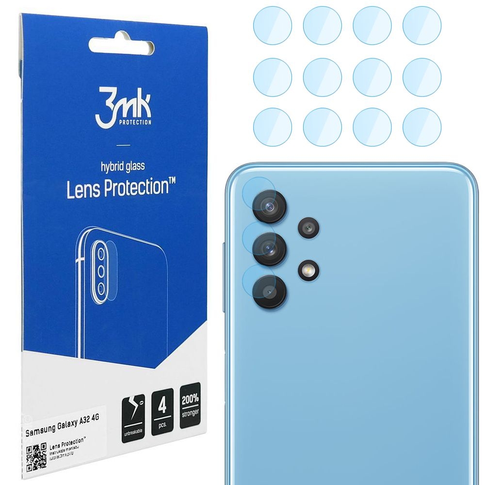 3mk Lens Protection | Szkło Ochronne na Obiektyw Aparat | 12szt do Samsung Galaxy A32 LTE