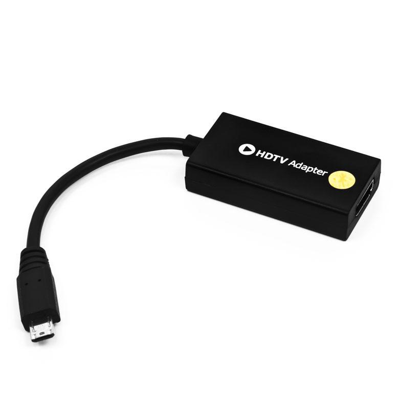 Adapter MHL HDMI microUSB 11pin | Czarny