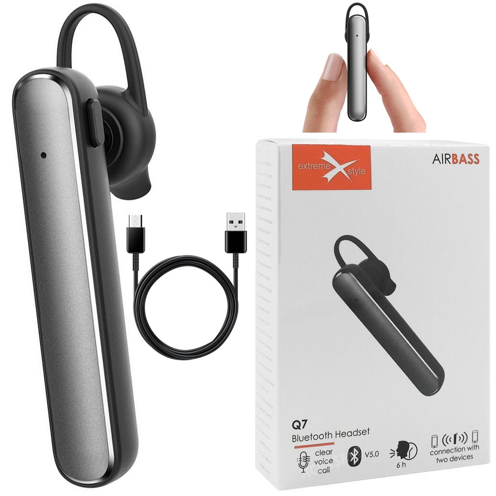 ExtremeStyle | Lekka Bezprzewodowa Słuchawka Bluetooth 5.0 | Multipoint 2 Telefony | 9g